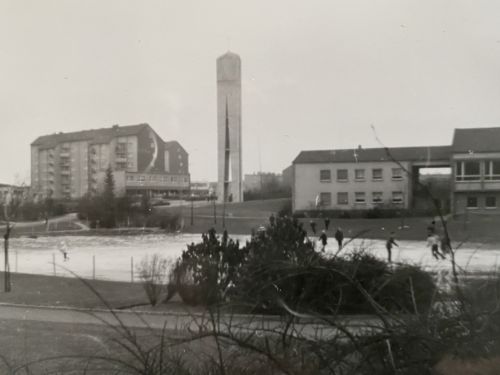 Eislauf auf dem Weiher Ende 1965